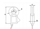 Pair of Thin Profile 200A Spring Clamp Sensors for Emporia Vue: Gen 2